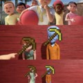 Minecraft meme with a Megamind template