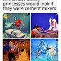 A quoi les princesses de Disney ressembleraient si elles étaient des bétonnières (oui oui)