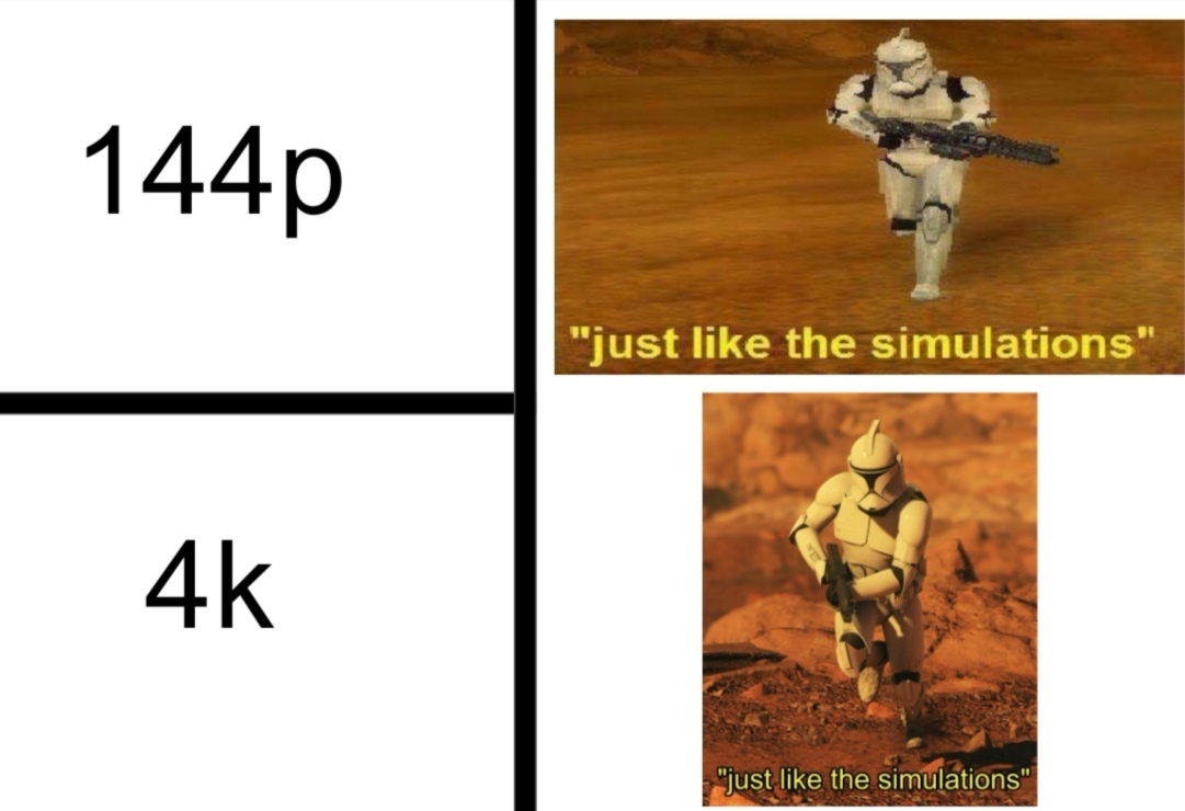 144p vs 4k - meme