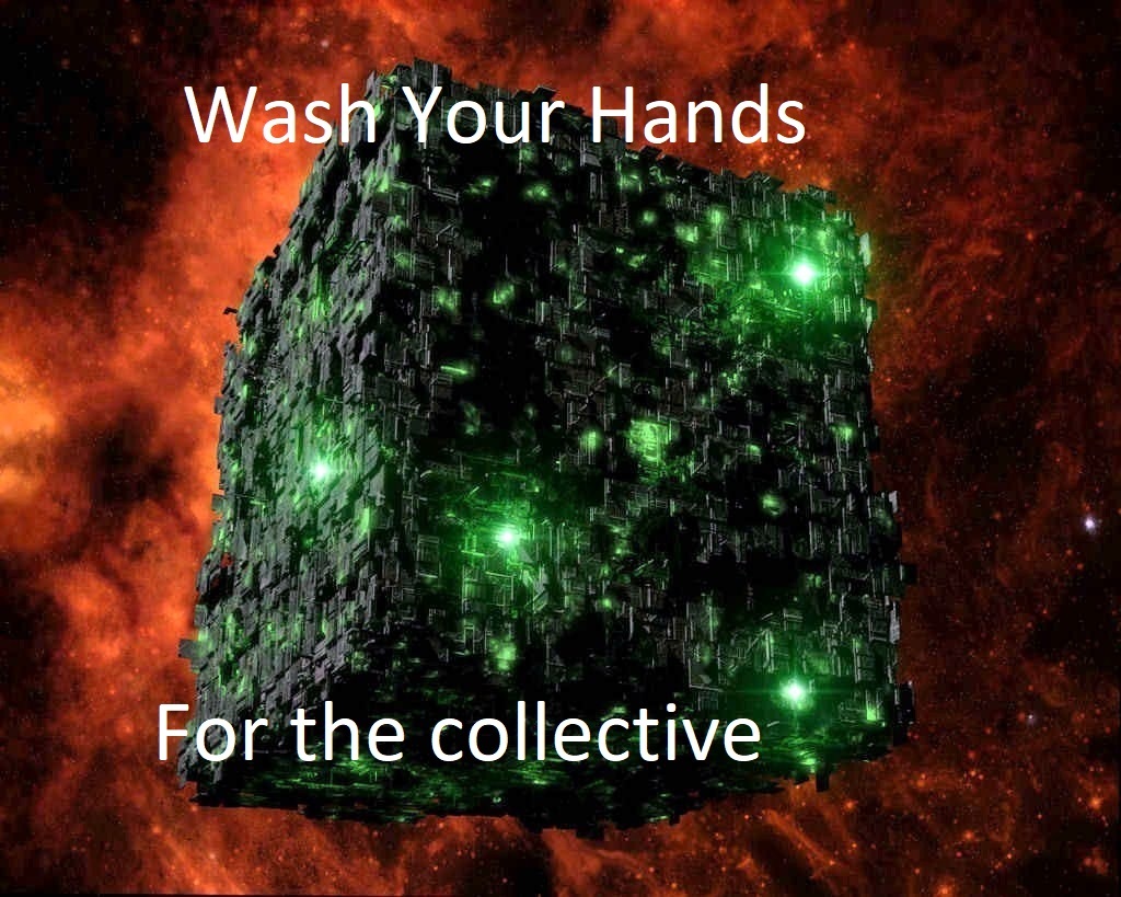 Borg Collective Wash Your Hands - meme
