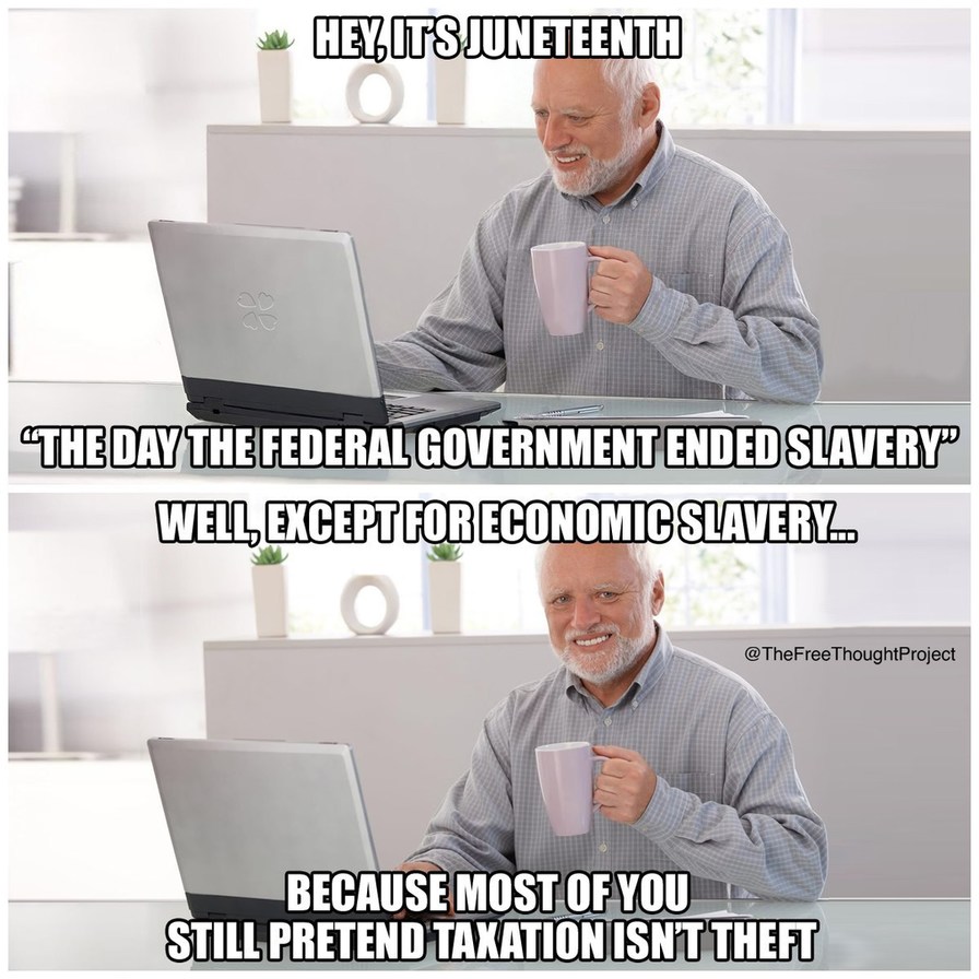 Taxation is theft. - meme