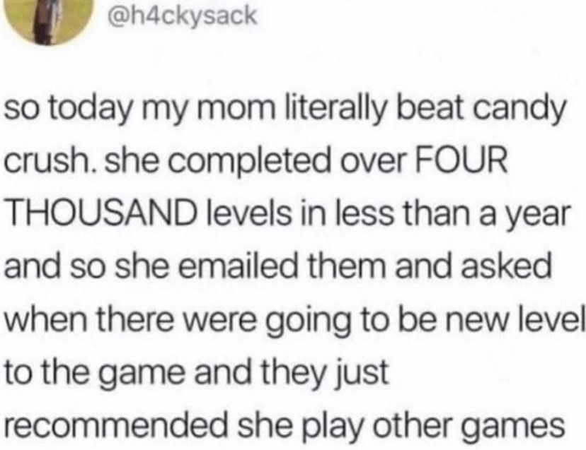 Just 1 more level, I'll go to bed after 1 more level - meme