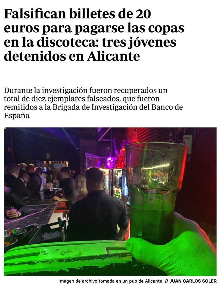 falsificación de billetes para ir de fiesta - meme