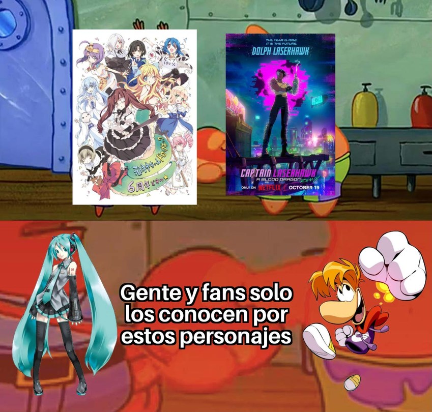Series desconocidas con personajes reconocidos XD - meme