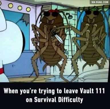 Not gonna lie, died 3 times before actually leaving the vault - meme