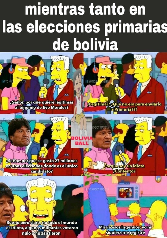 Las elecciones de bolivia hoy - meme