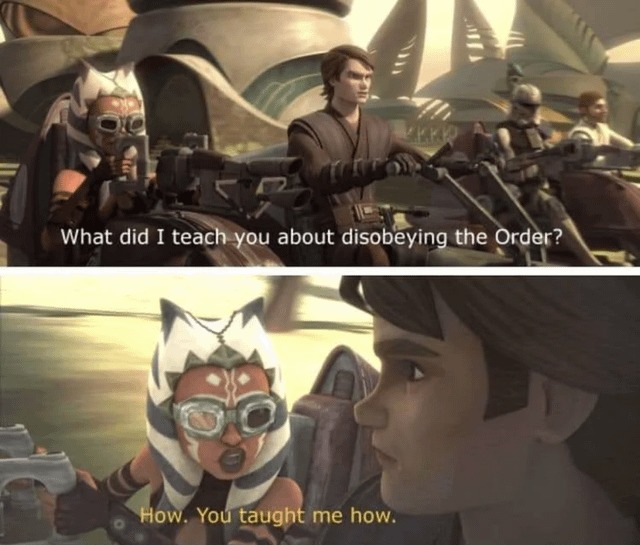 Anakin and Ahsoka meme