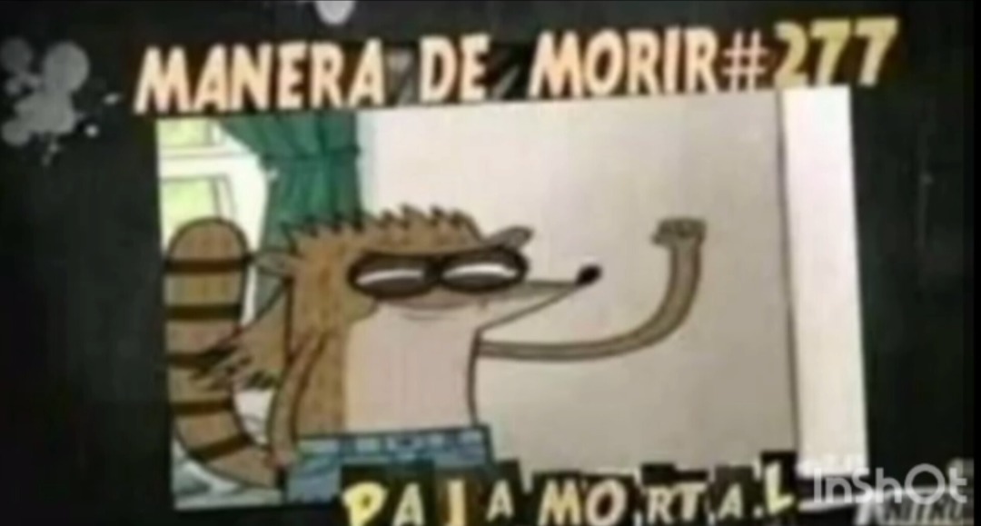 Rigby aprendio la paja mortal - meme