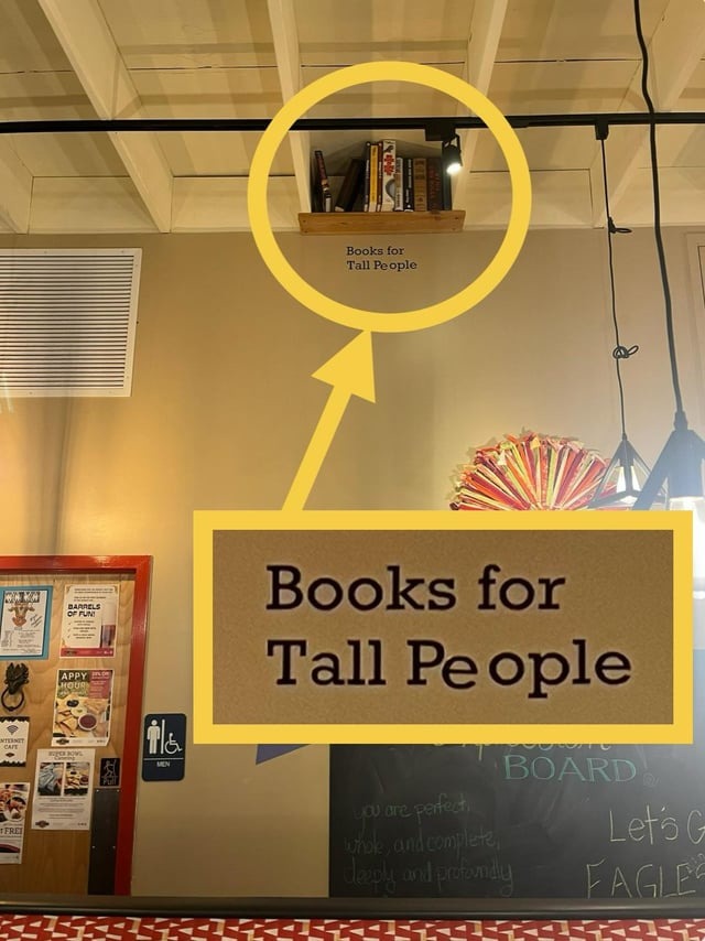 Books for tall people - meme