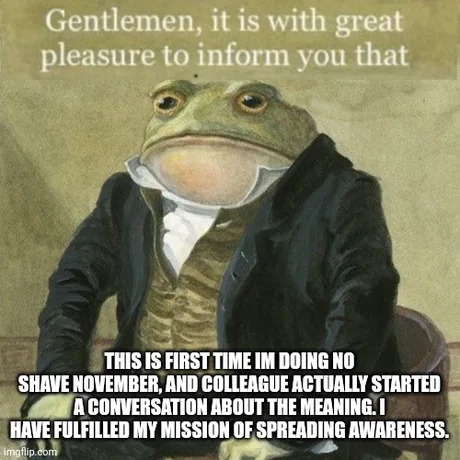 No shave November 2024 meme