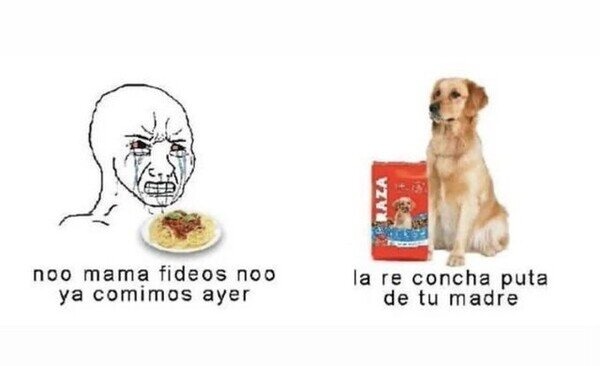 Los perros siempre están agradecidos, no como tu - meme