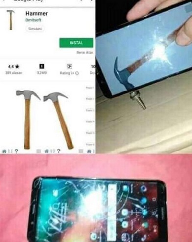 Don't trust  applications - meme