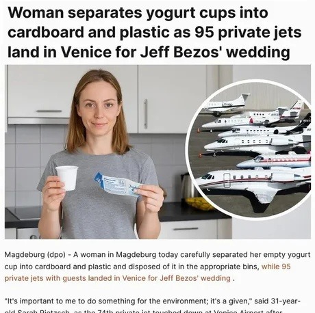 She recycled yogurt cup while 95 jets landed - meme