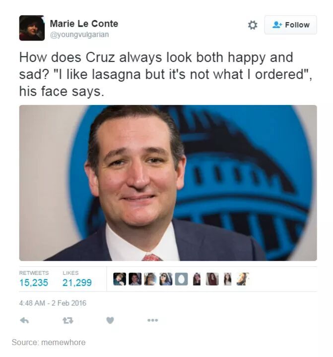 Ted Cruz at his finest - meme