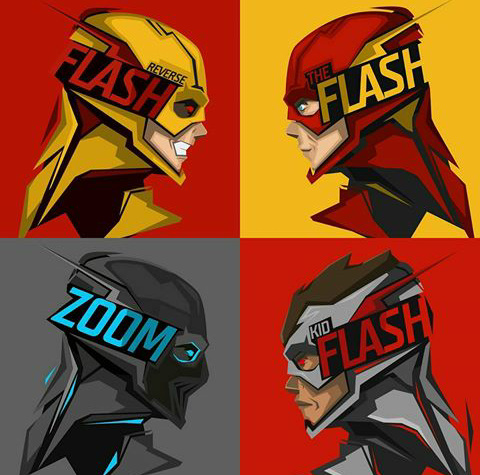 Los 4 speedsters en The Flash. - meme