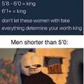 Men's height chart, don't let women with fake everything determine your worth king