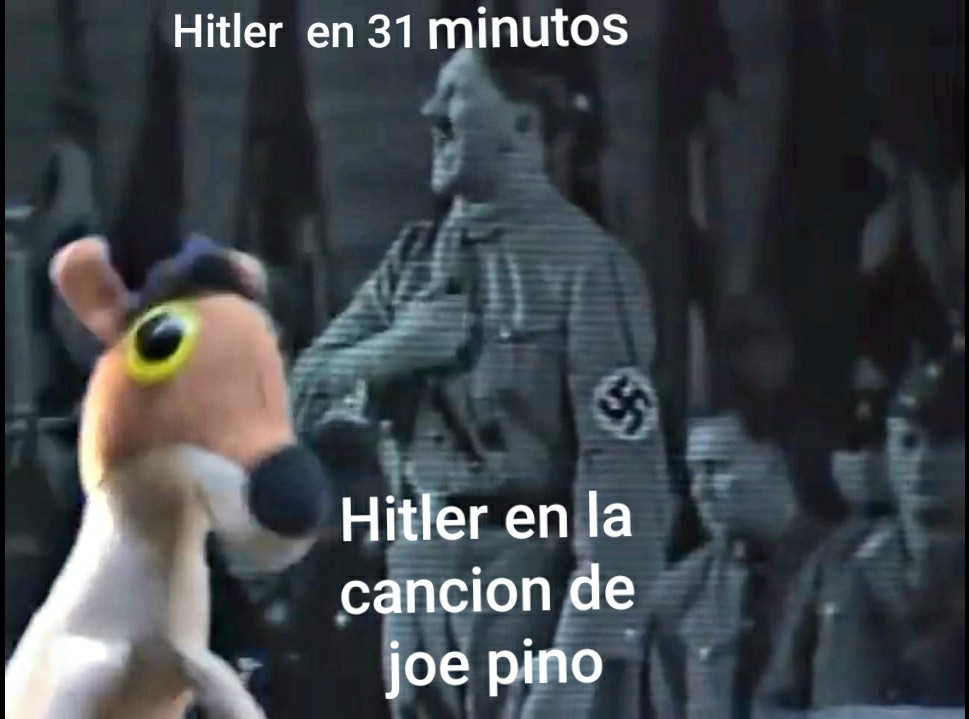Un poco feo el Meme pero esta de verdad Hitler hay