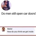 Do men still open car doors?