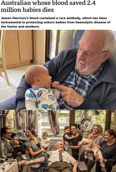 Australian dude,James Harrison, master of blood donation has passed again, RIP - meme