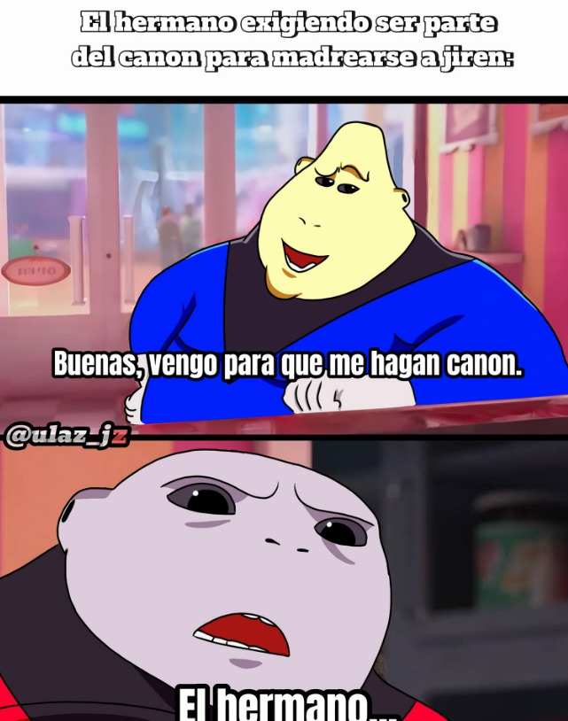 asi es en este mundo todos quieren ser canon - meme