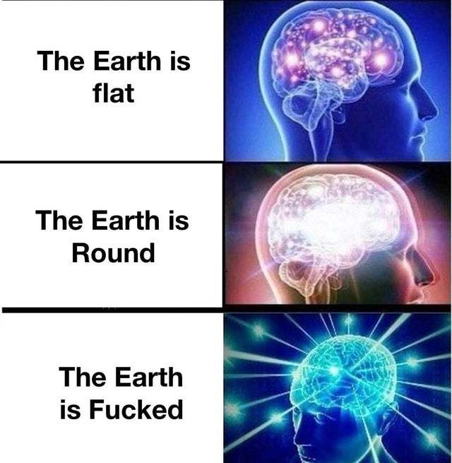 The Earth is flat - meme