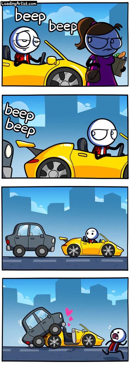 what is love meme in car