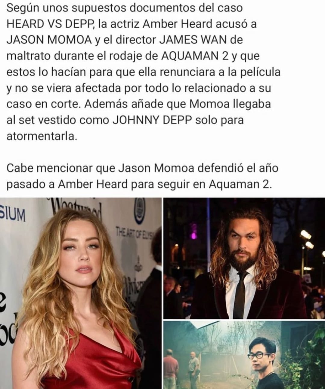 Amber Heard y Jason momoa en Aquaman 2 - meme
