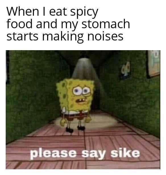 Spicy food meme