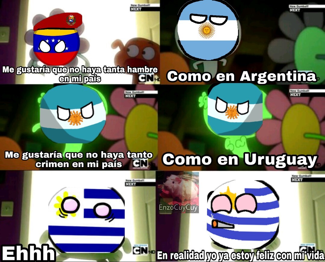 Venezuela, Argentina y Uruguay - meme