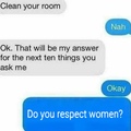 3rd comment does not respect Women.