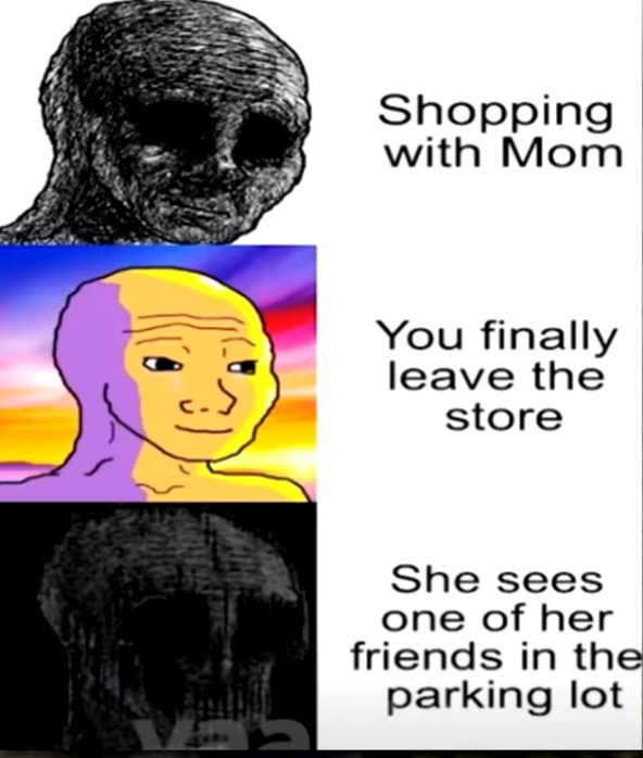 Shopping with mom is always the worst…. - meme