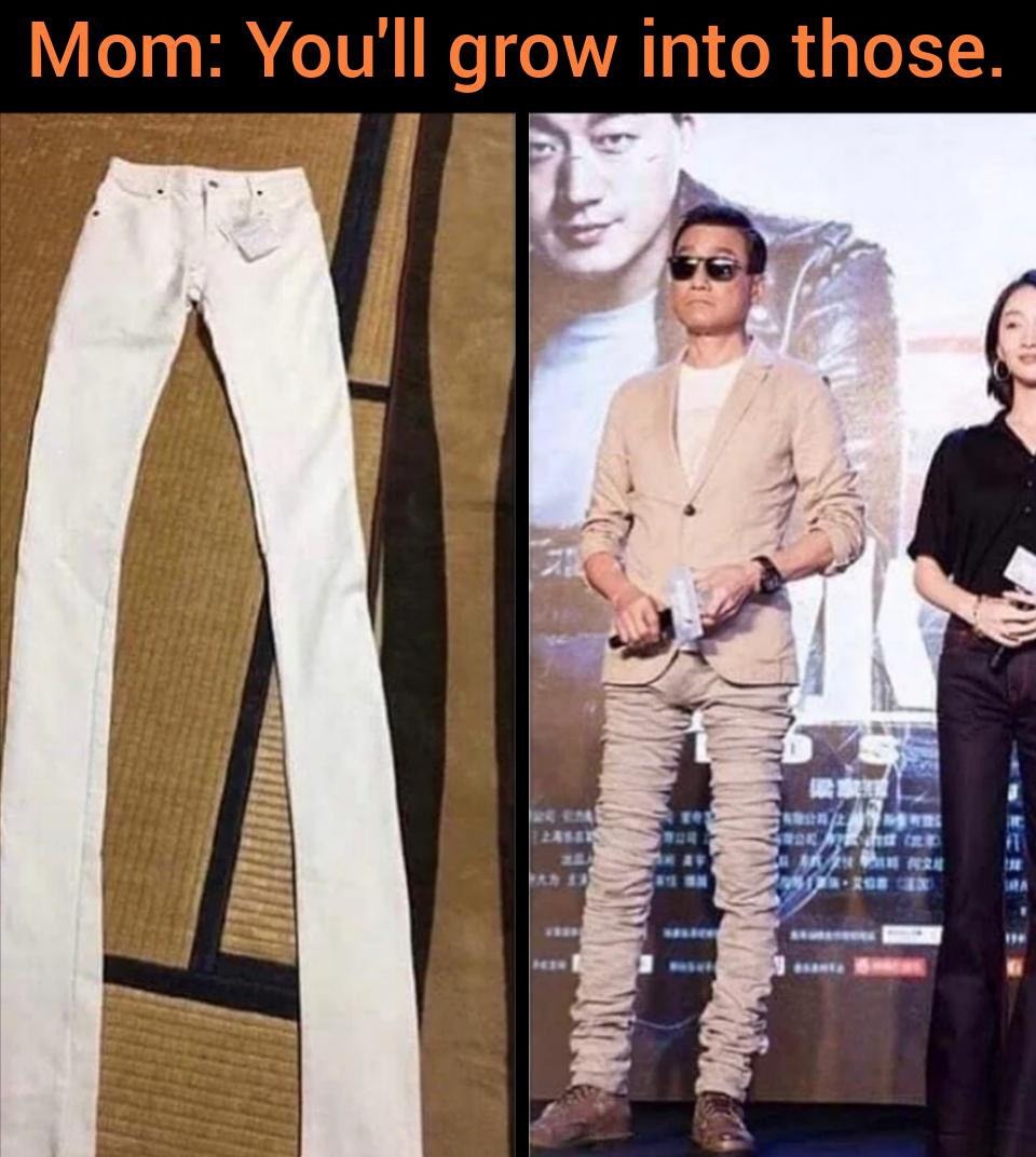 Mom: You’ll grow into them. The shoes: - meme