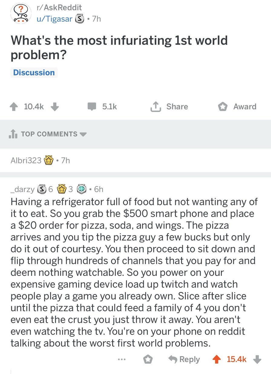 First world problems starter pack: pizza, Twitch, and existential dread - meme