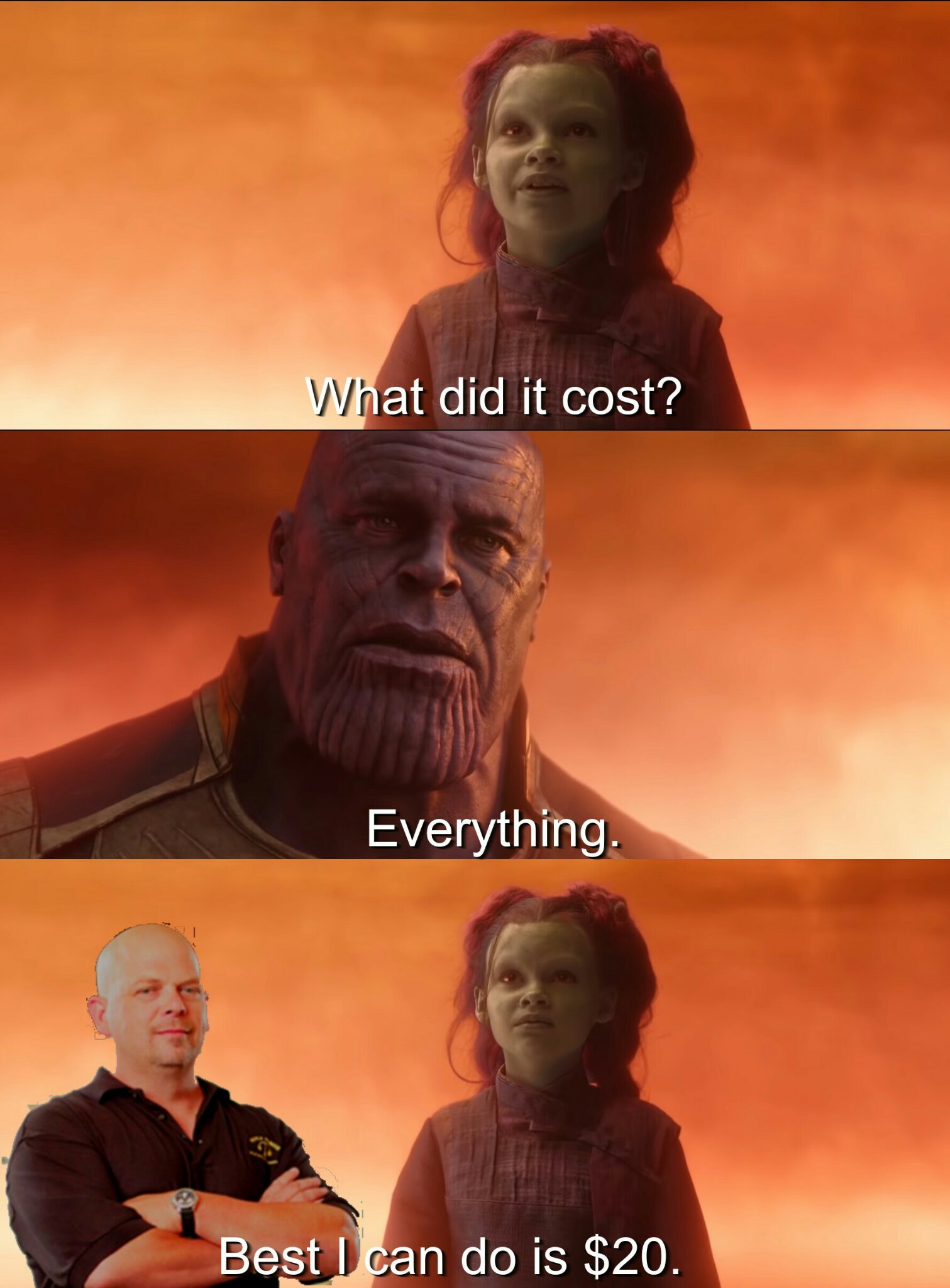 Thanos is the good guy - meme