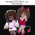 Are you racist? Do you think the angel should be bl...