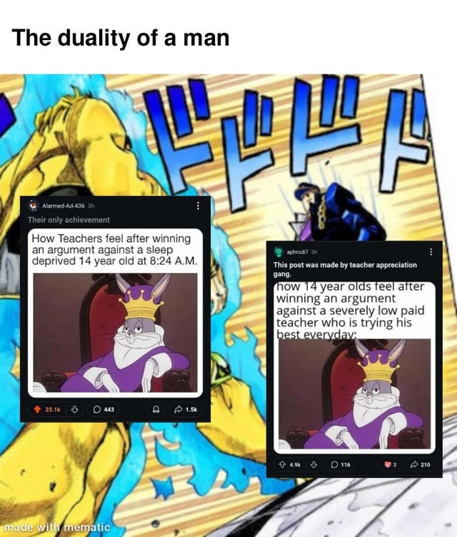 The duality of a man - meme