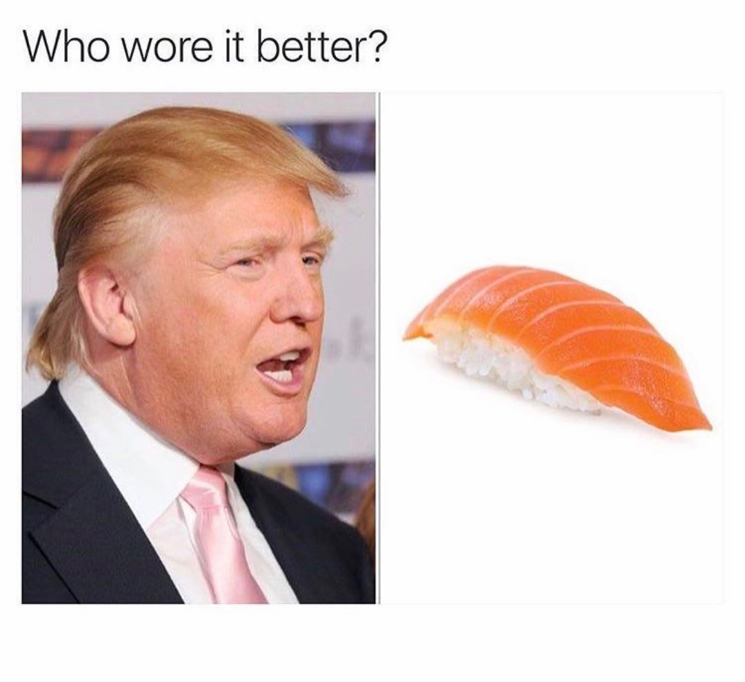 sushi orange man bad - meme