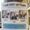 I can chop anything