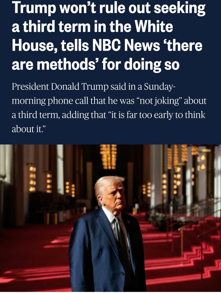 Trump not ruling out a third term like he unlocked new DLC - meme