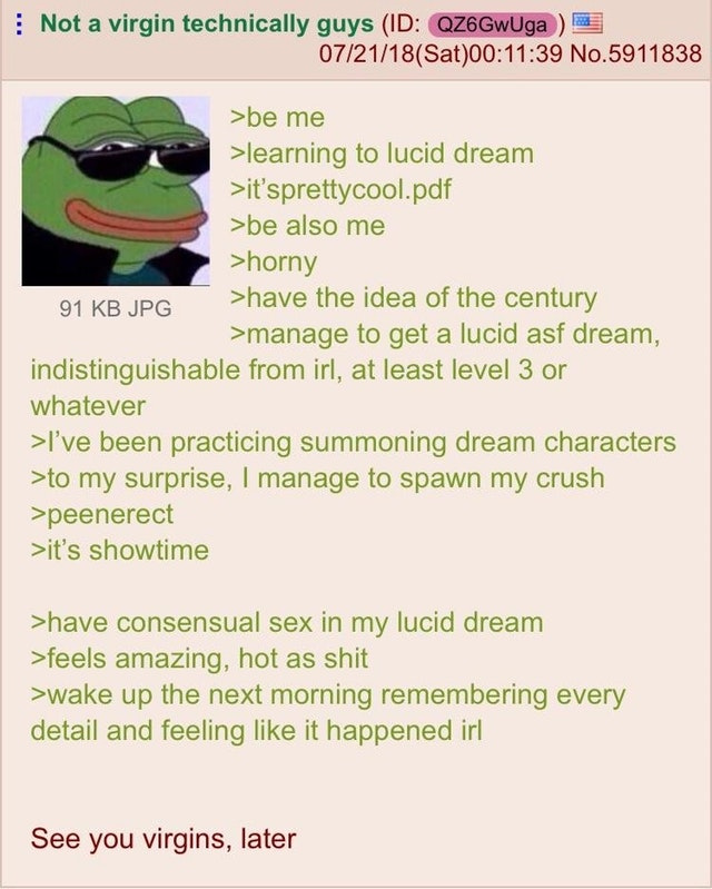 Anon lucid dreams - meme