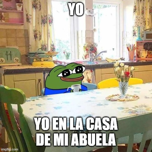 Yo yendo a visitar a mi abuela - meme