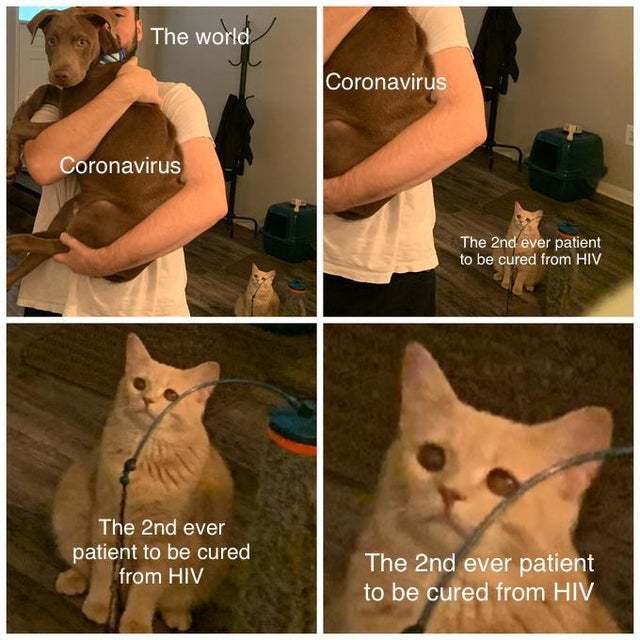 People are curing from HIV and we are all looking at coronavirus! - meme