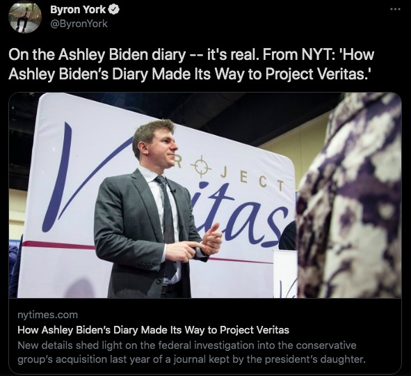 New York Times admits Ashley Biden's diary is real. Called it when they raided his ass - meme