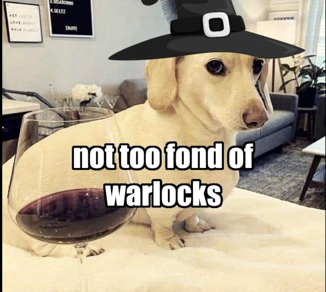 Dogs need to stay out of the grimoires - meme