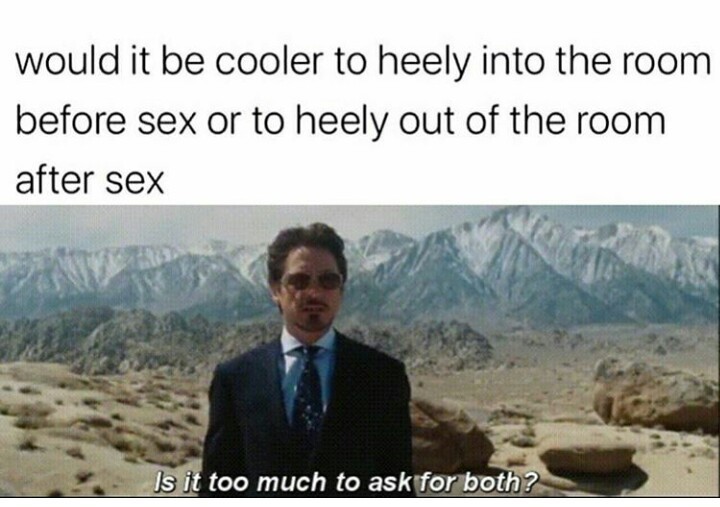 But do I keep them during the sex? - meme