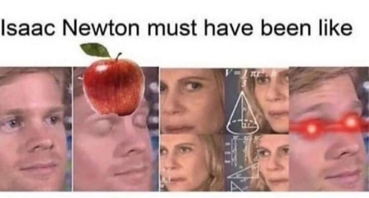 Newton da scientist - meme