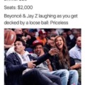 Beyoncé and Jay Z laughing
