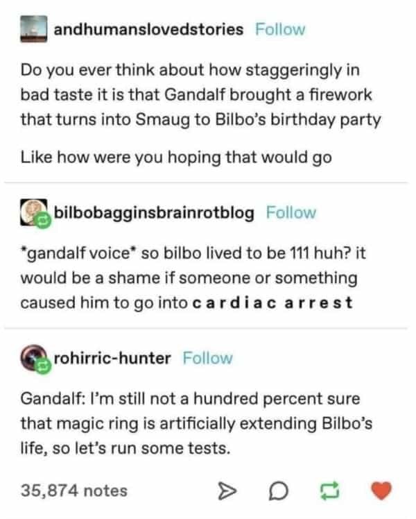 LotR tumblr post (tumblr is still cringe tho) - meme