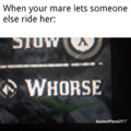 Can't trust equine thots