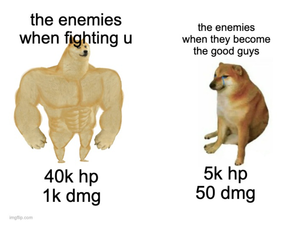 enemies in the storyline - meme